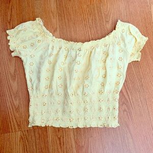 Yellow crop top